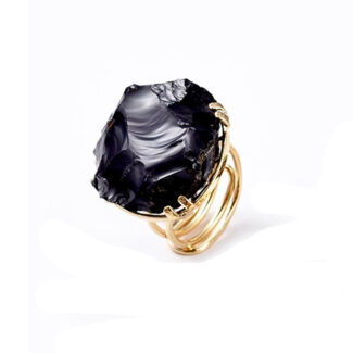 Raw Obsidian Ring