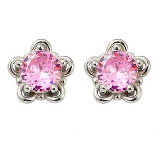 Cercei argint cristal Cuart Roz