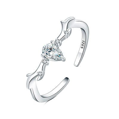 Inel argint diamant sinteza